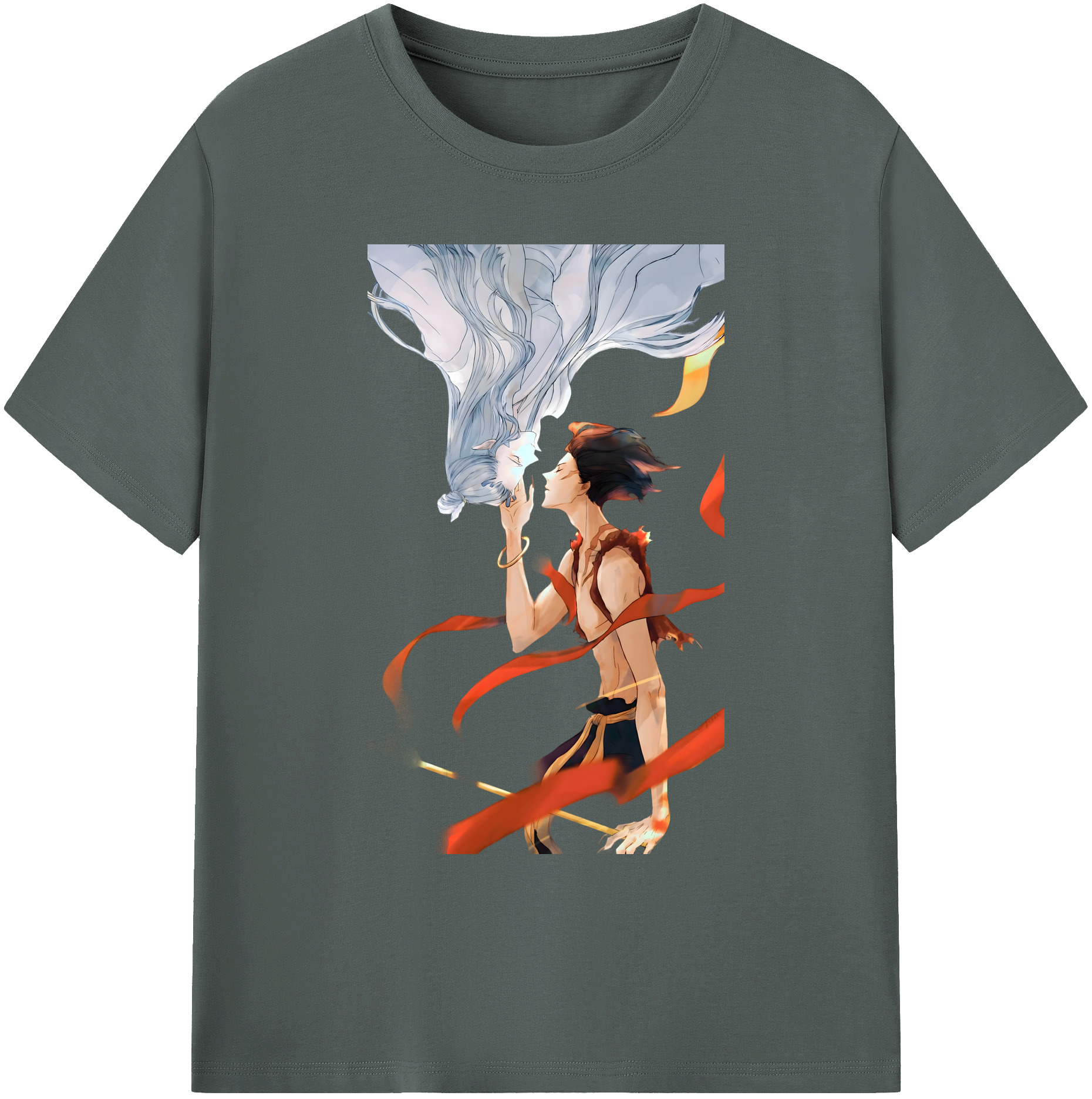 （画像用） Ne Zha 2 ナタ 魔童の大暴れ 綿100％ メンズ半袖Tシャツ｜肌触りやわらか＆通気性